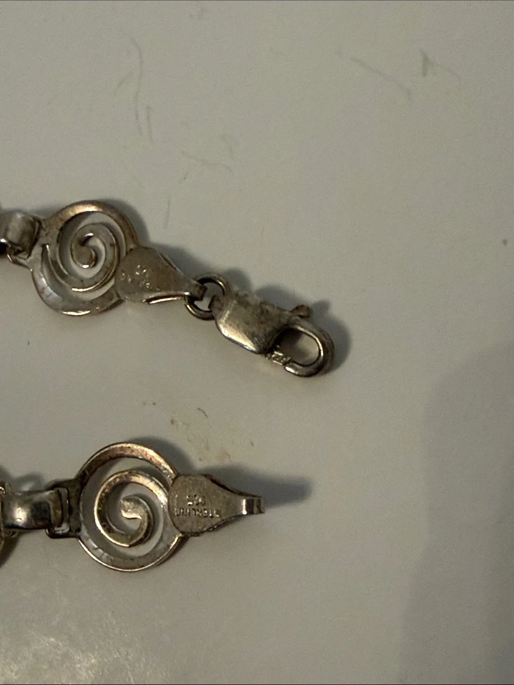 BRACELET CIRCLE LINKS STERLING SILVER 925 7” 7.4g